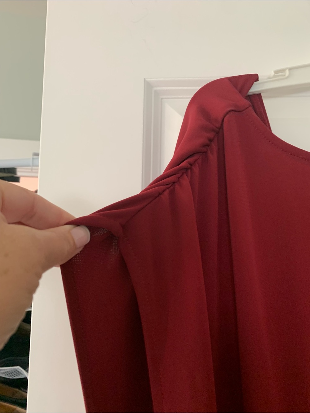 Talbots Deep Red Wrap-Style Maxi Dress 3x - Picture 5 of 5
